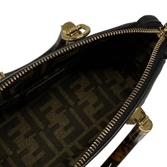 Auth FENDI Mini By The Way 8BS067 Black Leather Handbag - Picture 15 of 16